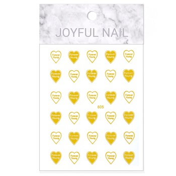 Tatuaj sticker Lila Rossa, cu efect acrilic, pentru decor unghii, nail art 605-GOLD Tatuaj sticker Lila Rossa, cu efect acrilic, pentru decor unghii, nail art 605-GOLD