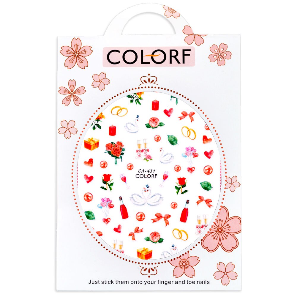 Tatuaj sticker 3D Lila Rossa, cu efect acrilic, pentru decor unghii, nail art CA-431