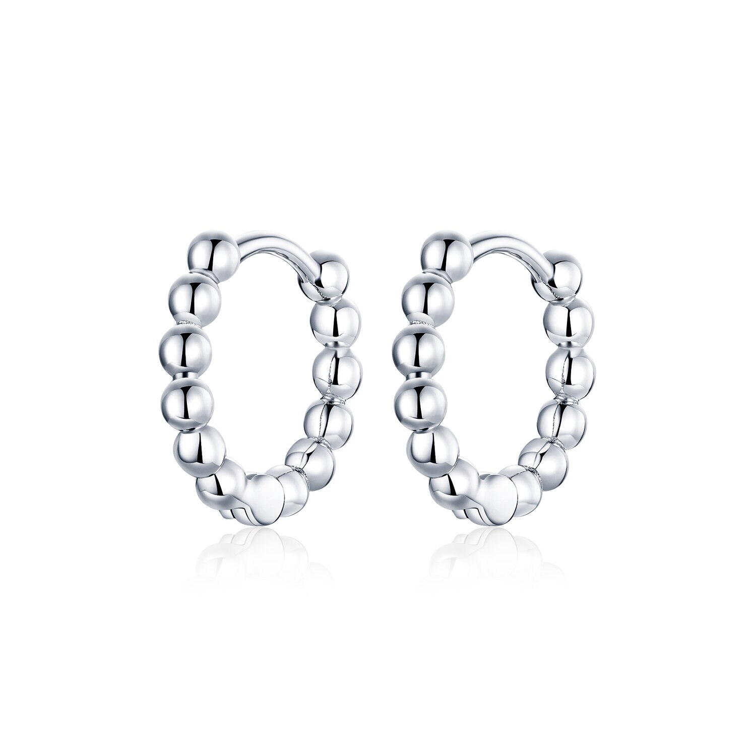 Cercei din argint Silver Rounds Hoops