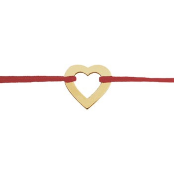 Bratara snur reglabil, Grata, inima, Aur 14k Bratara snur reglabil, Grata, inima, Aur 14k