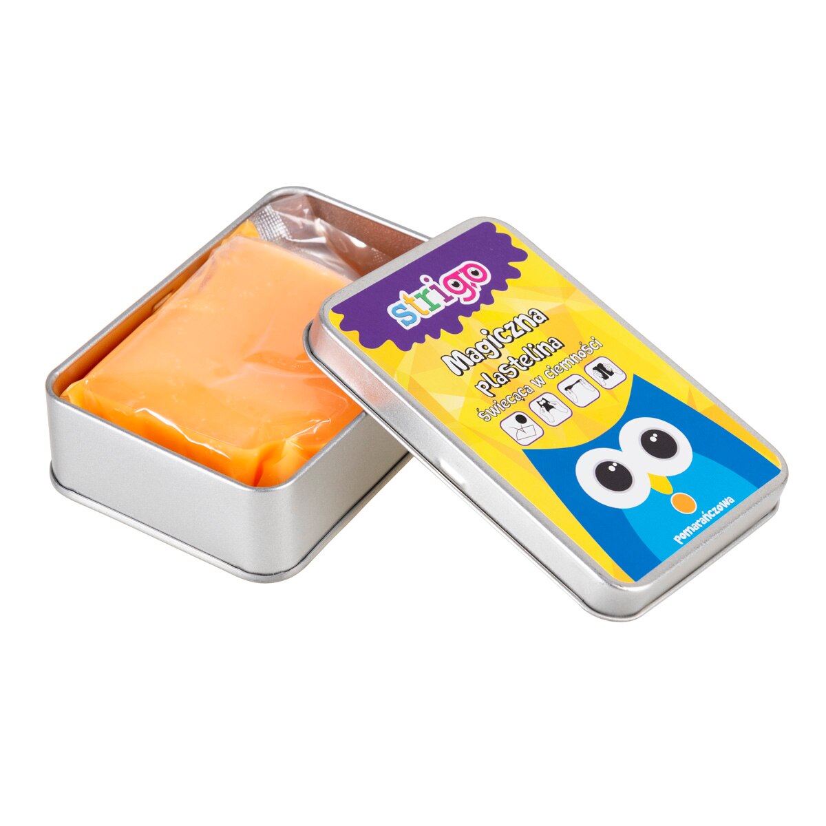 Plastilina magica Strigo fosforescenta, Portocaliu