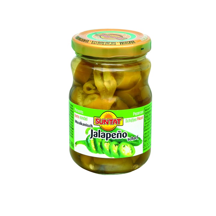 Ardei Jalapeno taiat 180 g Suntat