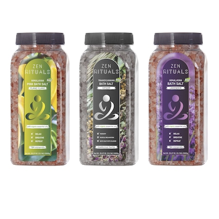 Zen Rituals Salt Set terapeutic Zen Rituals – 3 recipiente de saruri de baie cu uleiuri ...
