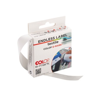Etichete termoadezive pentru textile, COLOP e-mark, 15 mm x 8 m Etichete termoadezive pentru textile, COLOP e-mark, 15 mm x 8 m