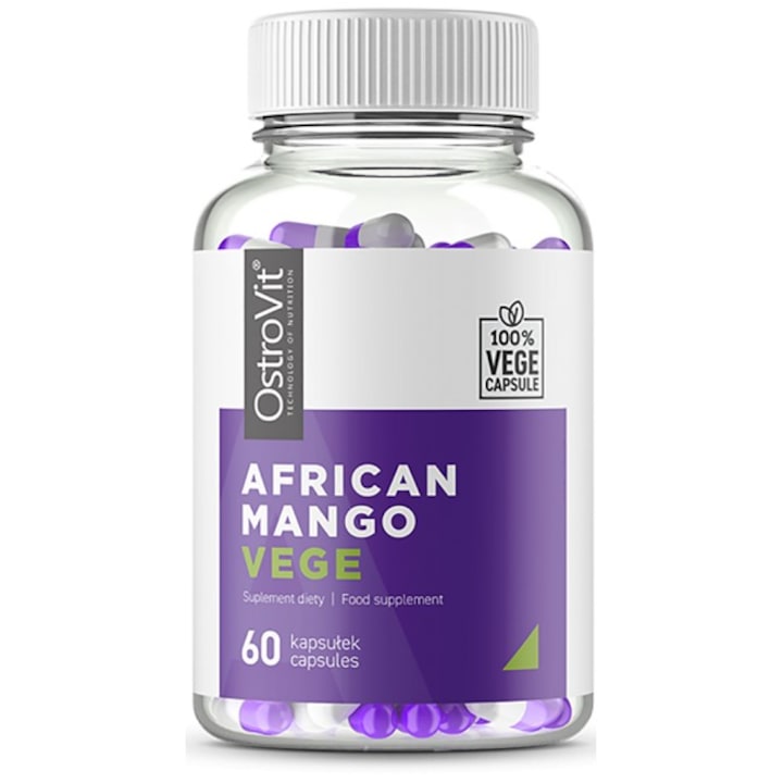 Хранителна добавка OstroVit African Mango 700 mg / Vege, 60 капсули