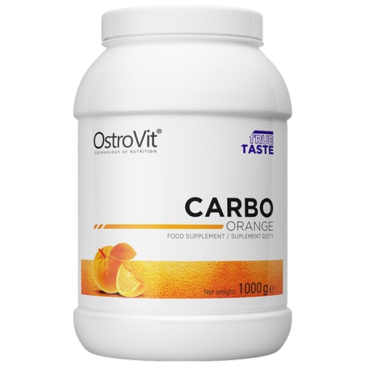 Хранителна добавка OstroVit Carbo / Carbohydrate Complex, Портокал, 1000 гр