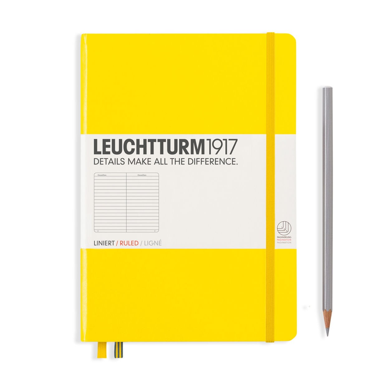 Notebook A5 Coperta Rigida, Dictando, Galben, Leuchtturm1917
