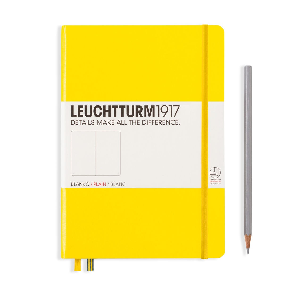 Notebook A5 Coperta Rigida, Velin, Galben, Leuchtturm1917
