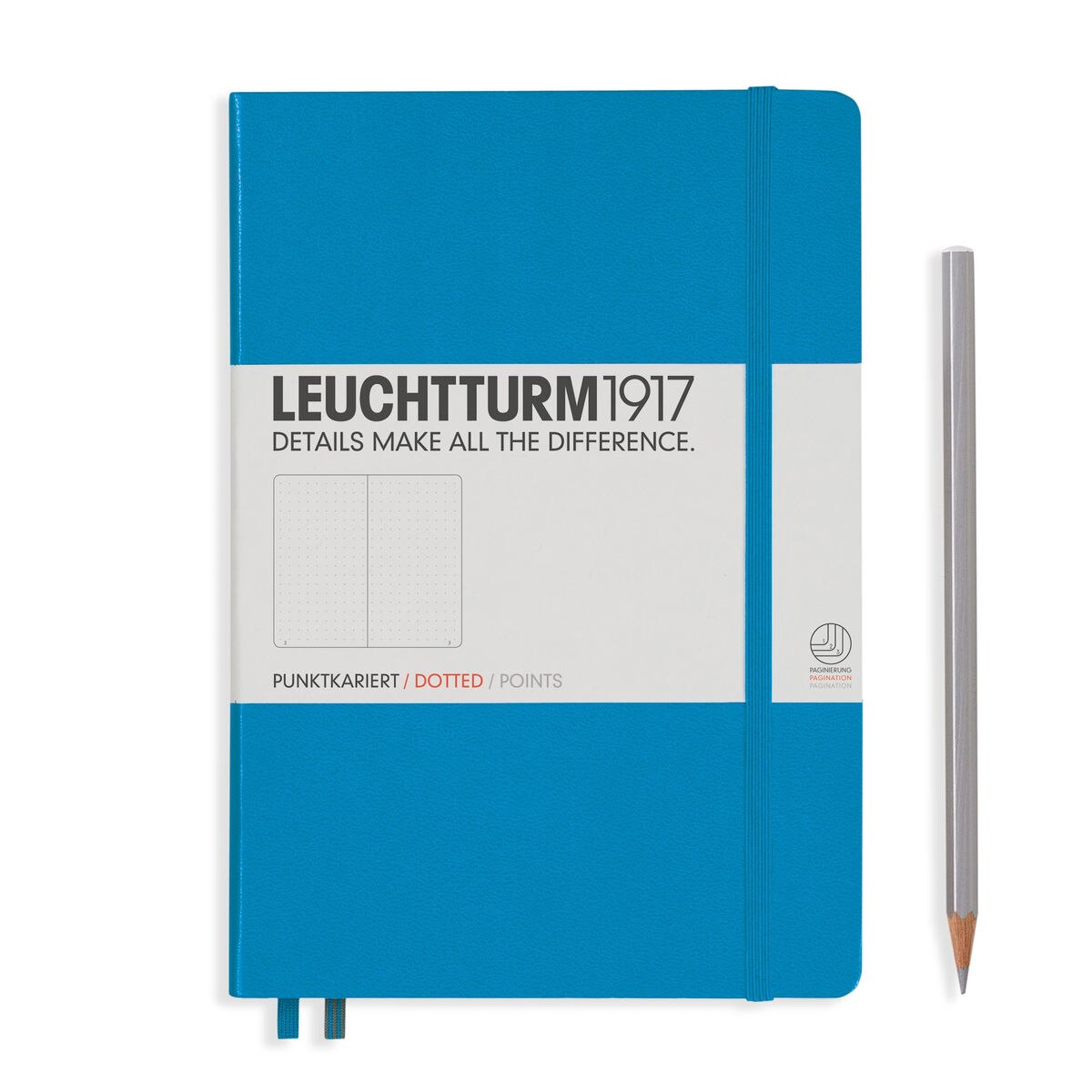 Notebook A5 Coperta Rigida, Liniatura Punctata, Albastru Azur, Leuchtturm1917