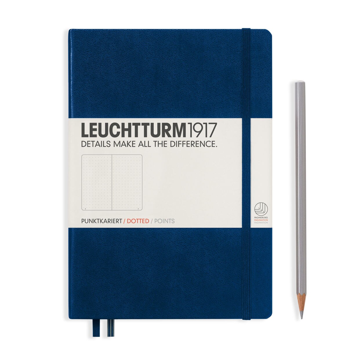 Notebook A5 Coperta Rigida, Liniatura Punctata, Albastru Navy, Leuchtturm1917