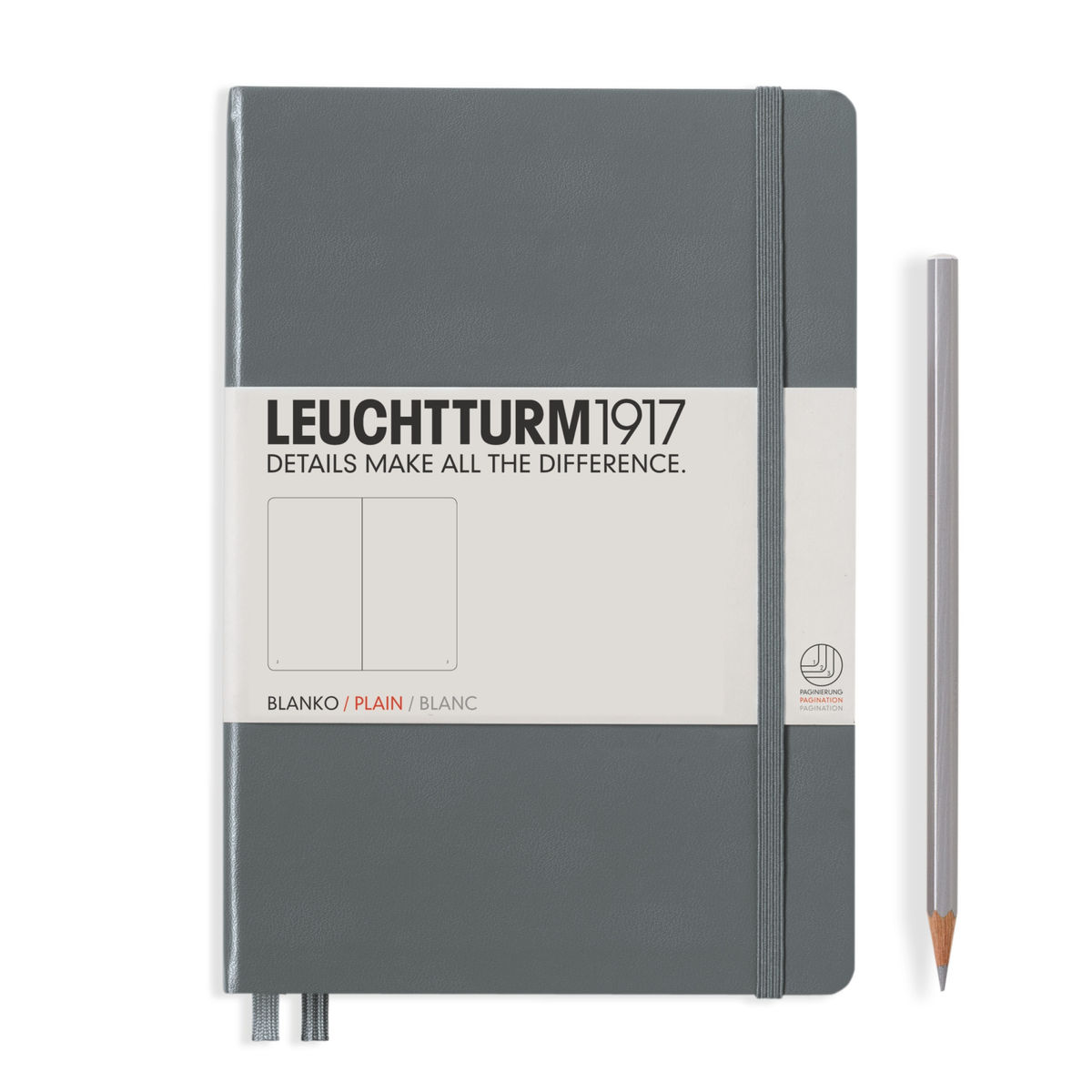 Notebook A5 Coperta Rigida,Velin, Antracit, Leuchtturm1917