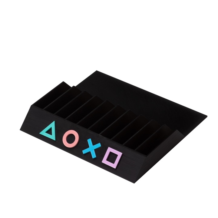 Suport pentru DVD-uri, 3DHub, Negru, Capacitate 10 DVD-uri