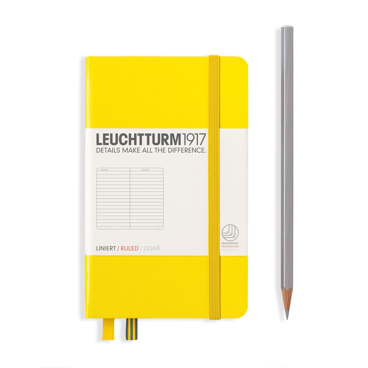 Notebook A6 Coperta Rigida, Dictando, Galben, Leuchtturm1917