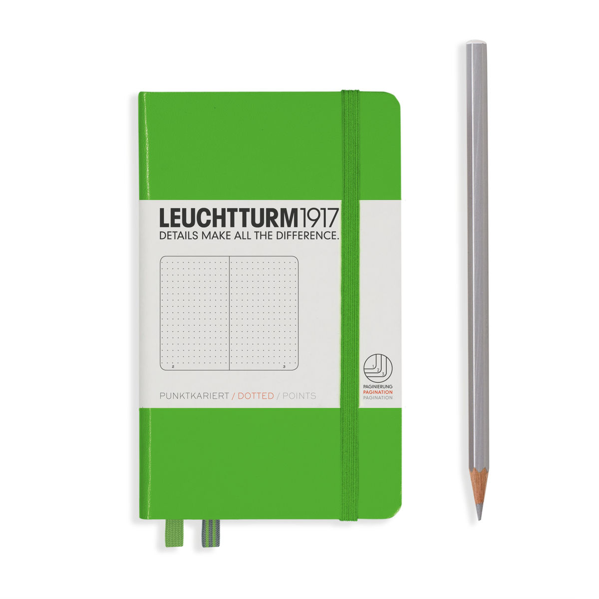 Notebook A6 Coperta Rigida, Liniatura Punctata, Verde, Leuchtturm1917