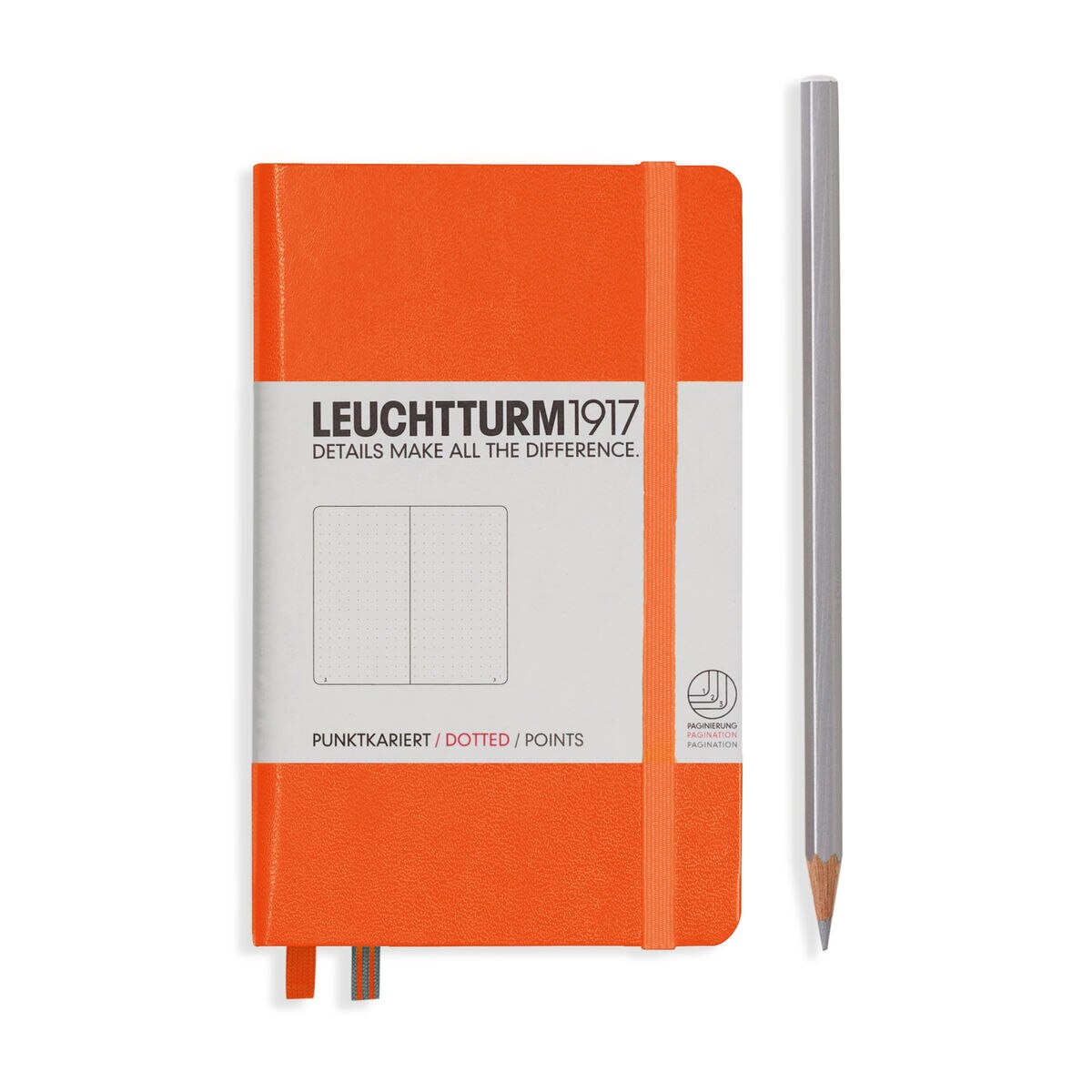Notebook A6 Coperta Rigida, Liniatura Punctata, Portocaliu, Leuchtturm1917