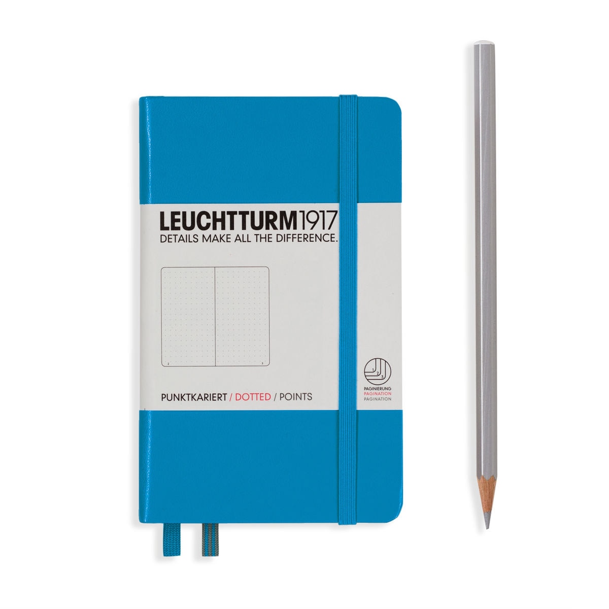 Notebook A6 Coperta Rigida, Liniatura Punctata, Albastru Azur, Leuchtturm1917