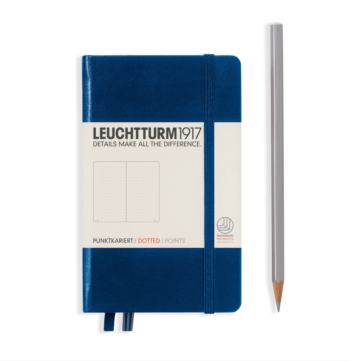 Notebook A6 Coperta Rigida, Liniatura Punctata, Albastru Navy, Leuchtturm1917