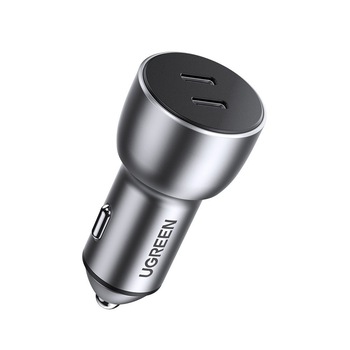 Incarcator auto Ugreen, 2 x USB-C, QC, 36W, Gri Incarcator auto Ugreen, 2 x USB-C, QC, 36W, Gri