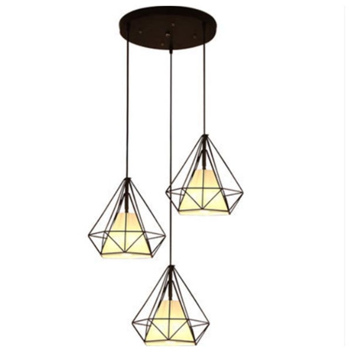 Lustra Design de arta de fier E27 Vintage Negru 220V 3 Brate yx-3