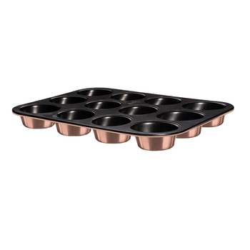 Tava pentru cuptor marmorata 12 briose 36x26.5 cm Rose Gold Metallic Collection Berlinger Haus BH 6473 Tava pentru cuptor marmorata 12 briose 36x26.5 cm Rose Gold Metallic Collection Berlinger Haus BH 6473