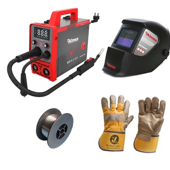Aparat de sudura Almaz MIG 200 cu masca de sudura cu cristale lichide si palmari Aparat de sudura Almaz MIG 200 cu masca de sudura cu cristale lichide si palmari