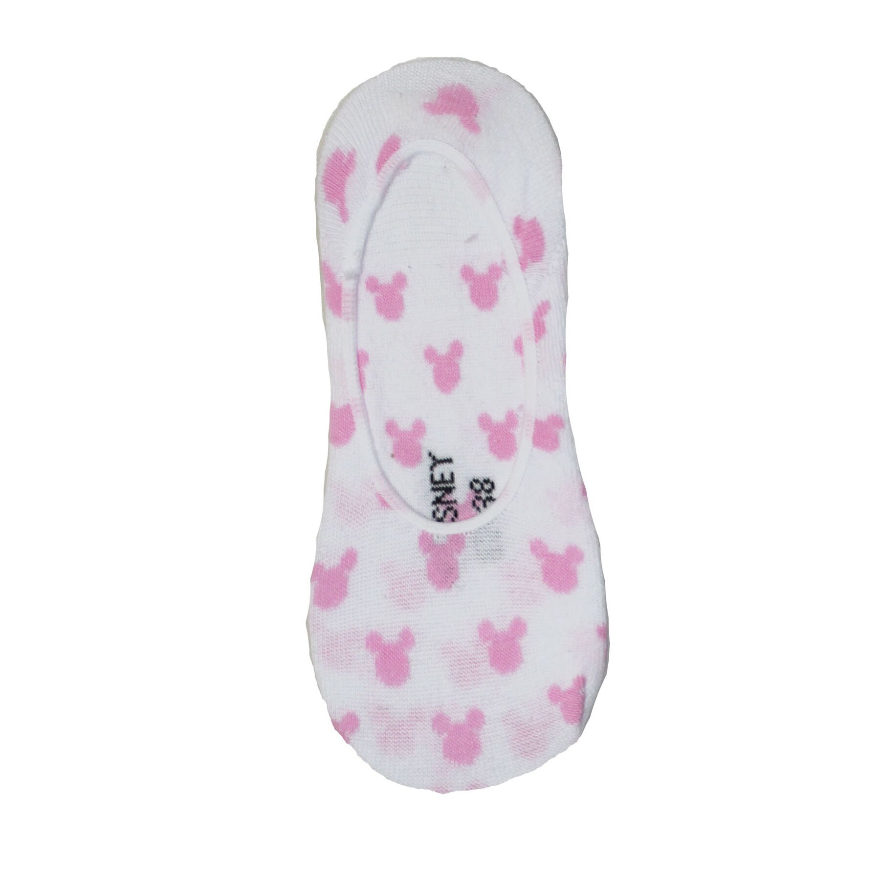 Sosete scurte, figurine Minnie, alb cu roz