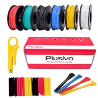 set de fire multifilare din cupru 22awg cu izolatie din cauciuc siliconic 6 culori negru rosu galben verde albastru alb cu o lungime de 7 m fiecare imagen 0_0_0