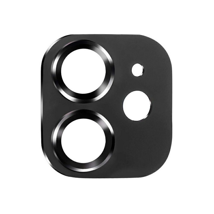 Folie de protectie pentru camera iPhone 11, Tempered Glass 9H, Black