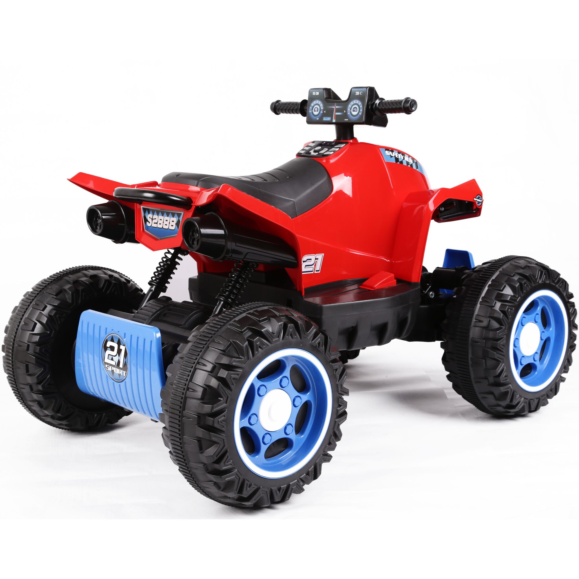 ATV electric pentru copii, Mappy Race, Negru/Rosu - eMAG.ro