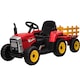 Tractor electric cu remorca Mappy - Farm MX 611, rosu/negru