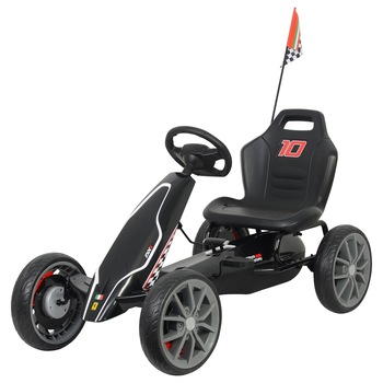 Cart cu pedale si volan, Mappy Negru Cart cu pedale si volan, Mappy Negru