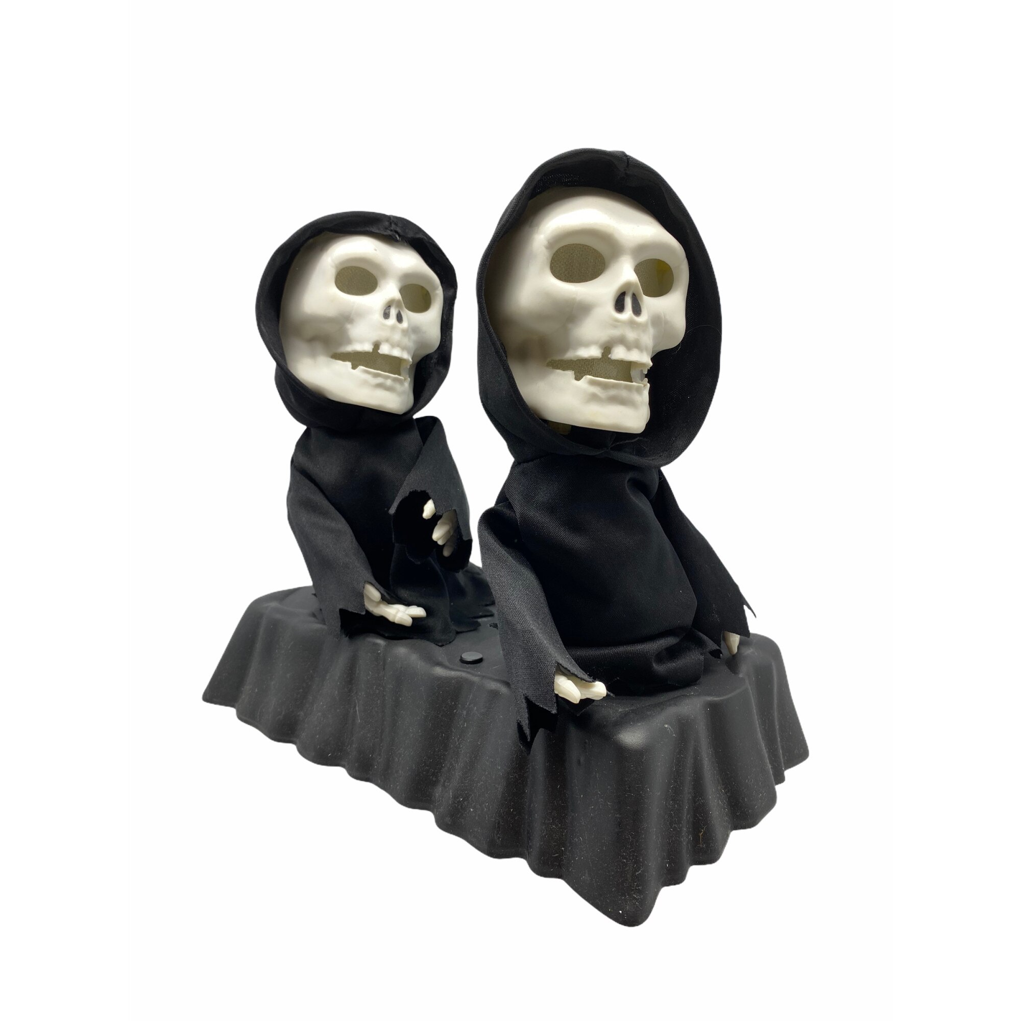 Set 2 scheleti cu sunet pentru Halloween, Atelier, Plastic, Alb/Negru