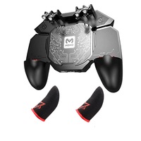 controler cu semiconductori dl88 cu 2 manusi profesionale fox red fibra carbon gaming pubg fortnite call of duty triggere mecanice cooler racire telefon imagen 46_0_
0