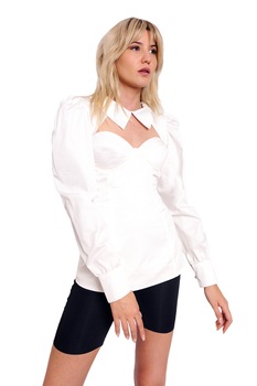 Camasa din poplin alba, Cactus the brand, alb, 34 EU Camasa din poplin alba, Cactus the brand, alb, 34 EU