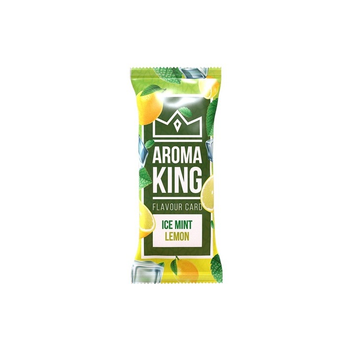 Card aromatizant Aroma King Ice Mint Lemon pentru tutun sau tigari
