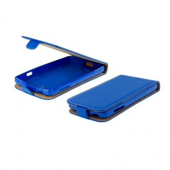 Husa Asus Zenfone 2 Laser, piele eco, flexi flip, albastru Husa Asus Zenfone 2 Laser, piele eco, flexi flip, albastru