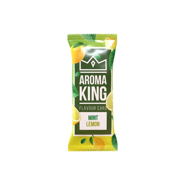 Card aromatizant Aroma King Mint Lemon pentru tutun sau tigari