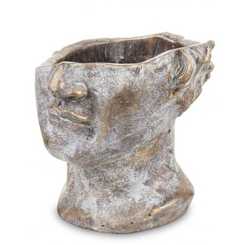 Ghiveci de piatra, figura, bronz, 19x20x18.5 cm Ghiveci de piatra, figura, bronz, 19x20x18.5 cm