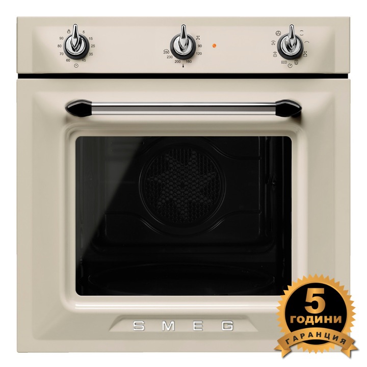 SMEG SF6905P1 beépíthető sütő, 70 l, 8 funkció, A energiaosztály, krém