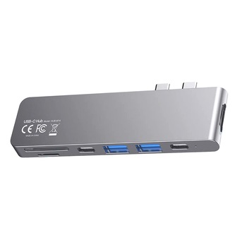 Adaptor 7 in 1 Choetech, Hub USB Type C, Pentru MacBook Pro, 2 x USB 3.0, Thunderbolt 3, 100W Adaptor 7 in 1 Choetech, Hub USB Type C, Pentru MacBook Pro, 2 x USB 3.0, Thunderbolt 3, 100W