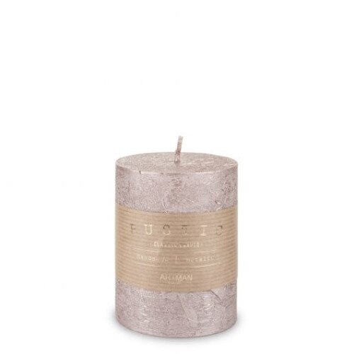 Lumanare handmade, Rustic, rosegold, 10x7 cm