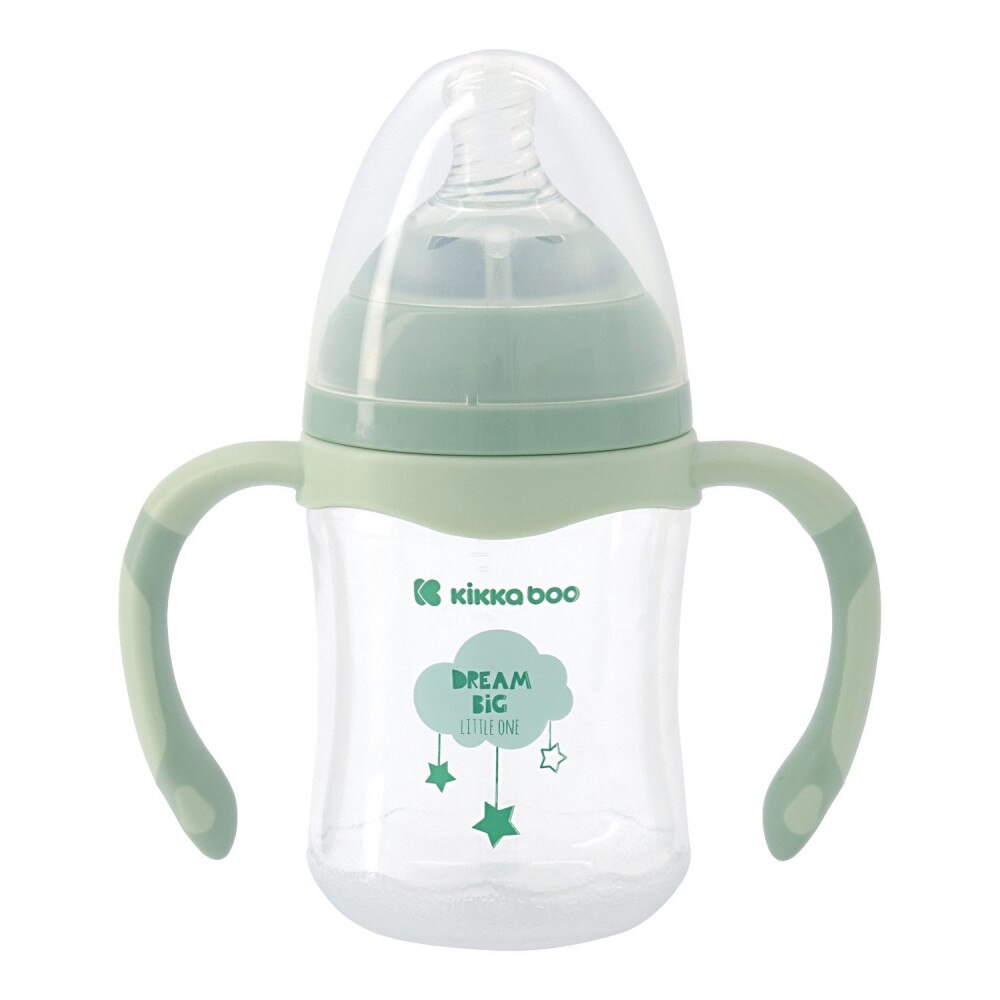 Biberon anti-colici 180ml KikkaBoo Mint Rabbit