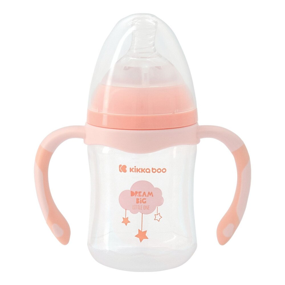 Biberon anti-colici 180ml KikkaBoo Peach Cloud