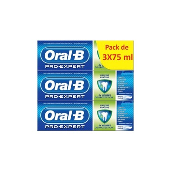 Set 3 pasta de dinti Oral B, PRO-Expert, 3 x 75ml, respiratie proaspata, anti-placa Set 3 pasta de dinti Oral B, PRO-Expert, 3 x 75ml, respiratie proaspata, anti-placa
