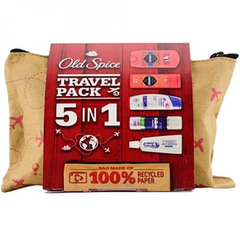 Set cadou Old Spice 5 in 1 Travel Pack Deodorant stick 50 ml, Gel de dus 50 ml, Sampon H&S 100 ml, Gel de ras Gillette 100ml, Pasta dinti 15ml Set cadou Old Spice 5 in 1 Travel Pack Deodorant stick 50 ml, Gel de dus 50 ml, Sampon H&S 100 ml, Gel de ras Gillette 100ml, Pasta dinti 15ml