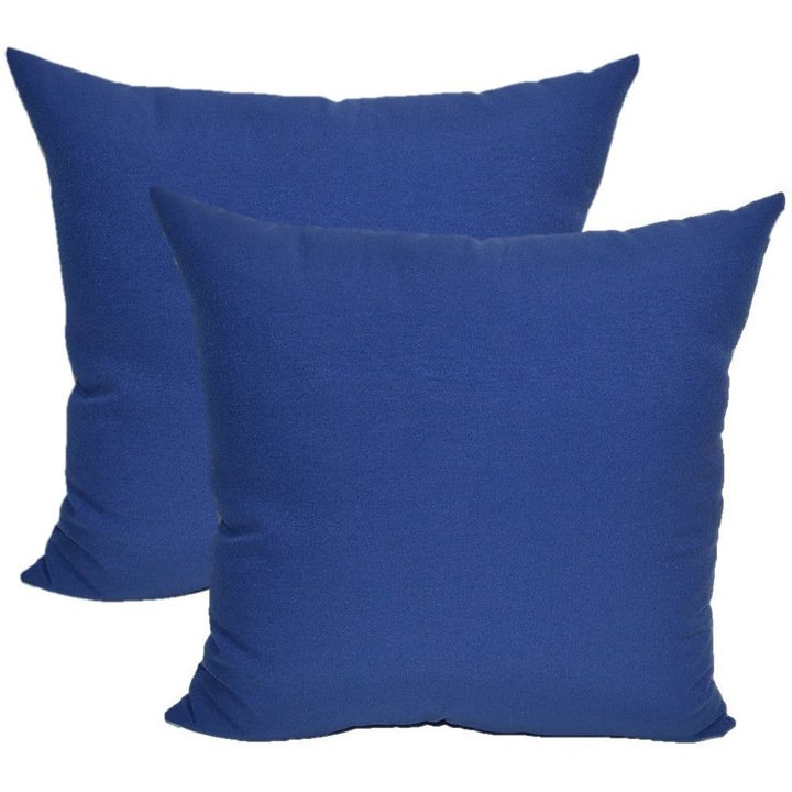 Set 2 fete de perna 40x40 cm bumbac ranforce bleu
