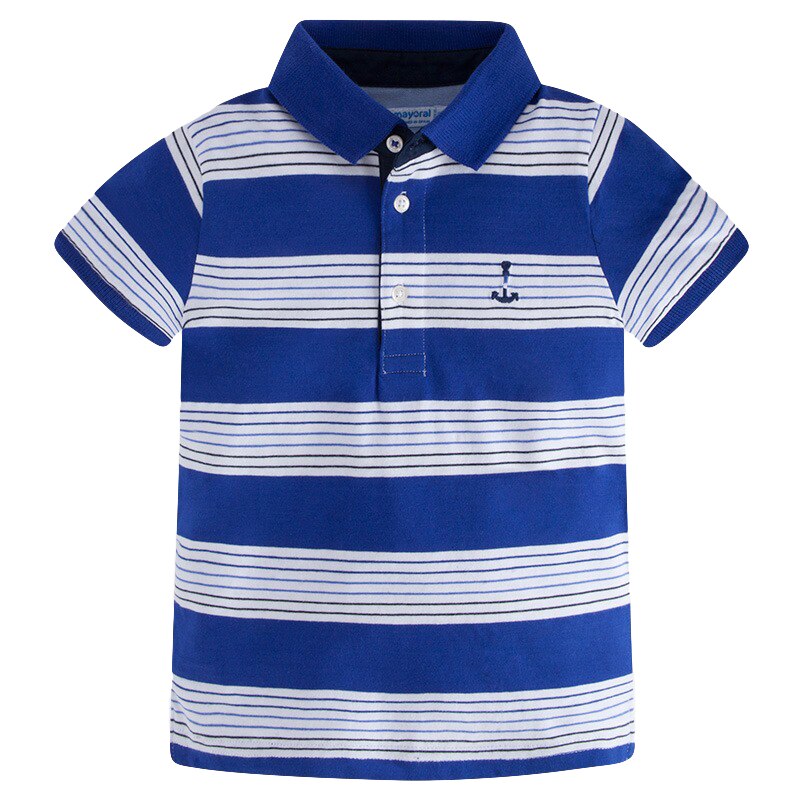 Tricou, Mayoral, polo, in dungi, baiat, ani, Albastru/Gri, 116 CM