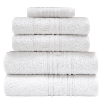 Set 5 prosoape hoteliere Quasar & Co., 2 x prosop fata 50 x 90 cm, 2 x prosop corp corp 70 x 140 cm, 1 x prosop picioare 50 x 70 cm, 100% bumbac, alb Set 5 prosoape hoteliere Quasar & Co., 2 x prosop fata 50 x 90 cm, 2 x prosop corp corp 70 x 140 cm, 1 x prosop picioare 50 x 70 cm, 100% bumbac, alb