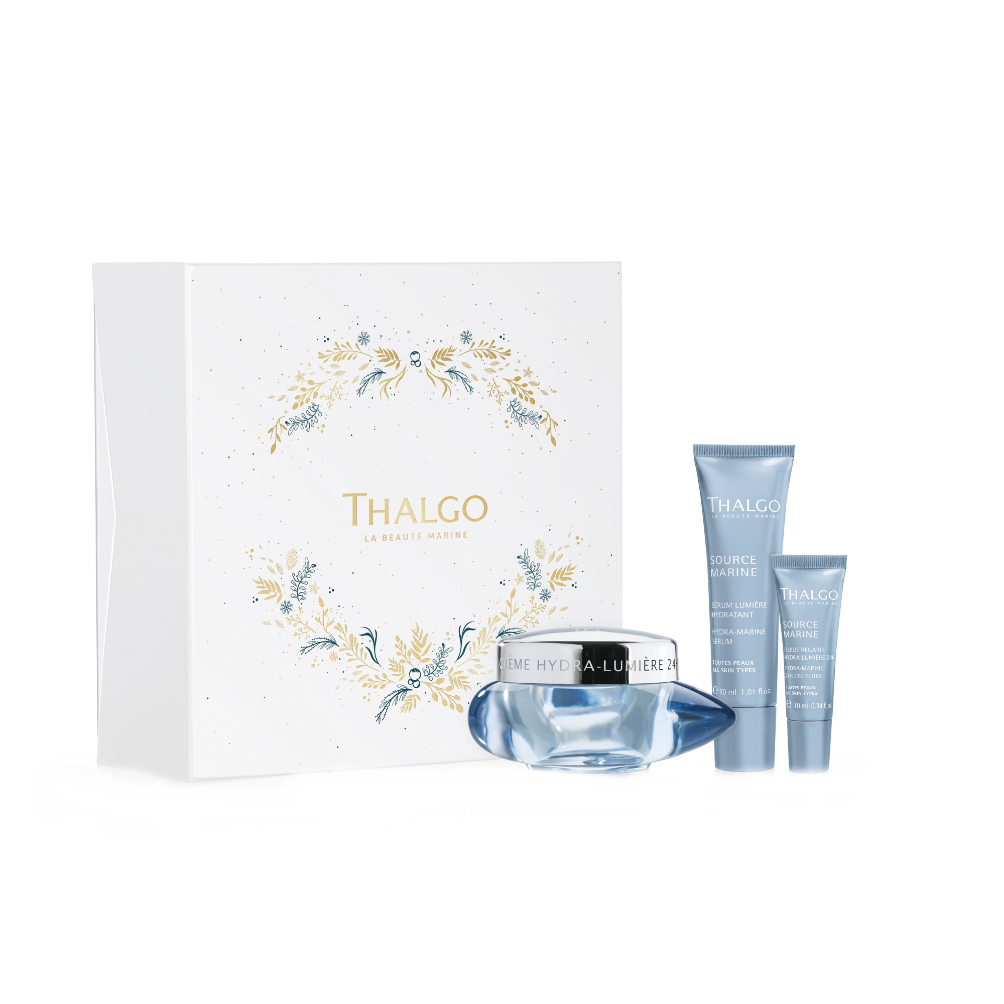 Set cadou Source Marine Hidratare crema 50ml, serum 30ml, serum contur ochi, 10 ml