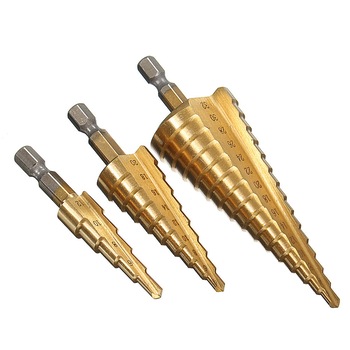 Set 3 Burghie in Trepte pentru Metal, Dimensiune 4-32mm Set 3 Burghie in Trepte pentru Metal, Dimensiune 4-32mm